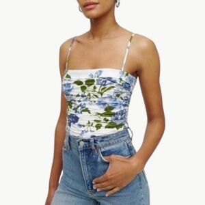 Reformation Orion Blue and Green Floral